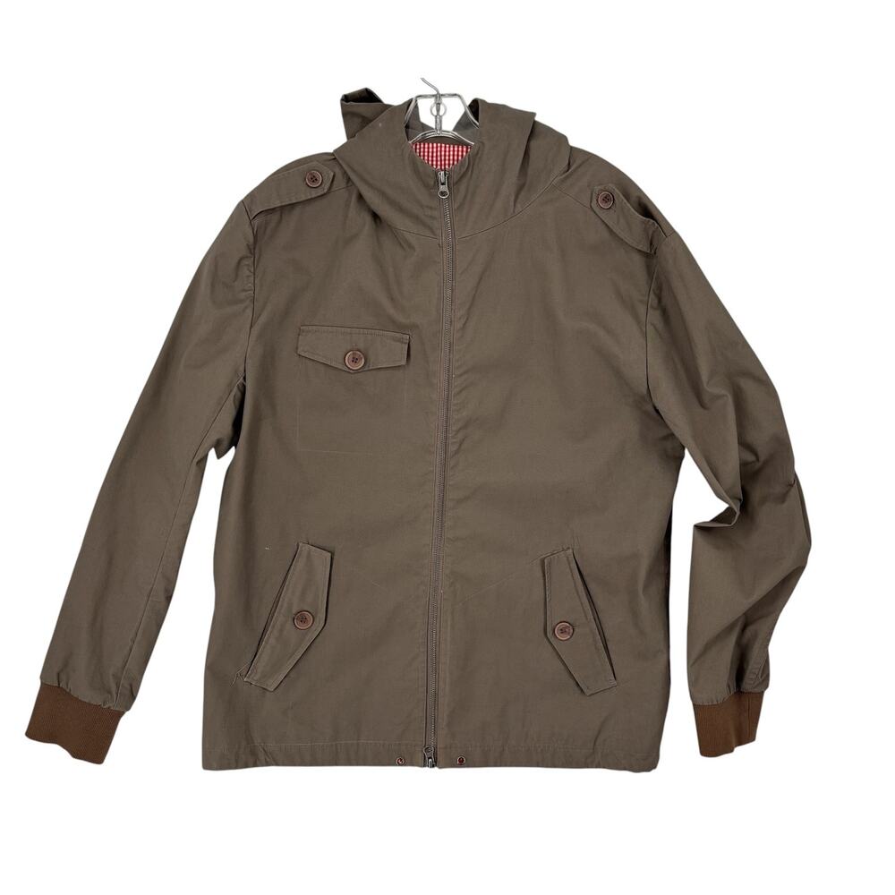 Bridge & Burn Mens‎ Jacket XL Casual Cotton Minimalist Hooded Utility